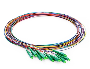 1m 12芯 LC/APC 单模 彩色光纤尾纤-无外护套