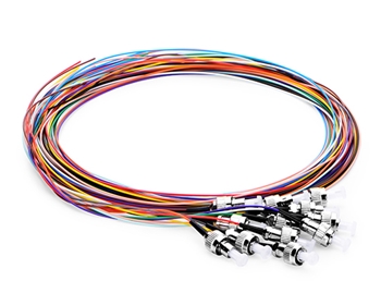 2m 12芯 FC/UPC 单模 彩色光纤尾纤-无外护套
